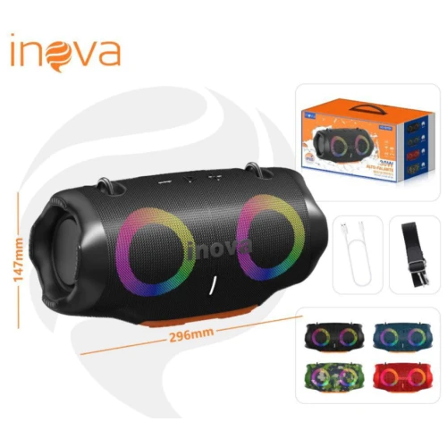 Caixa De Som Inova MD-12706 RGB BLUETOOTH/FM/USB 16W