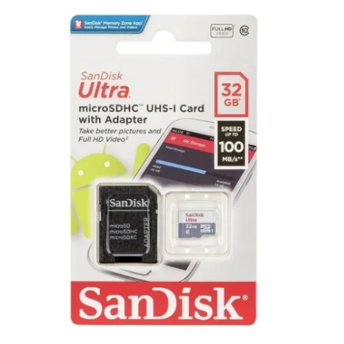 Cartão de Memória SD Sandisk C10 32GB / 100Mbs SDHC