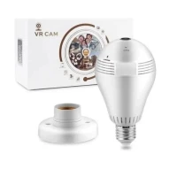Lâmpada Espiã Câmera Visão Noturna Ip Led Wifi Hd Panorâmica