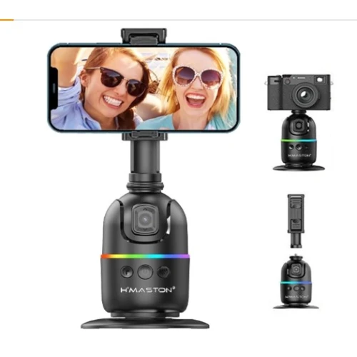 Estabilizador de Celular Captura Facial H'maston Rotação 360° Gimbal Rastreamento inteligente ZB05