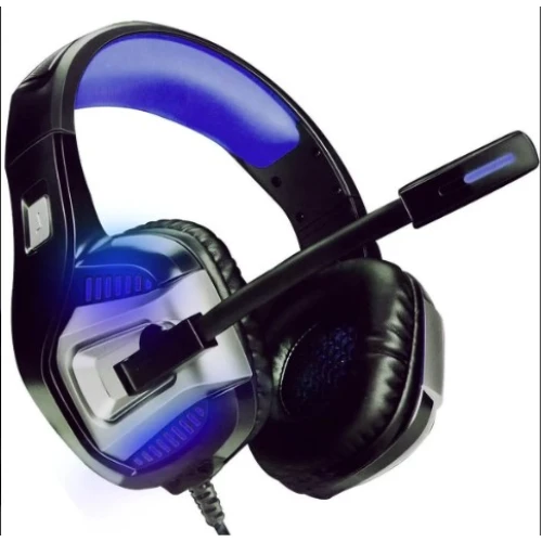 Fone Gamer Headphone X Soldado com Led GH-X1800 Preto e Azul