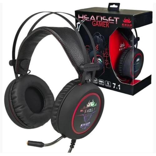 Fone de Ouvido Gamer  Headset Knup Pro 7.1 KP-401