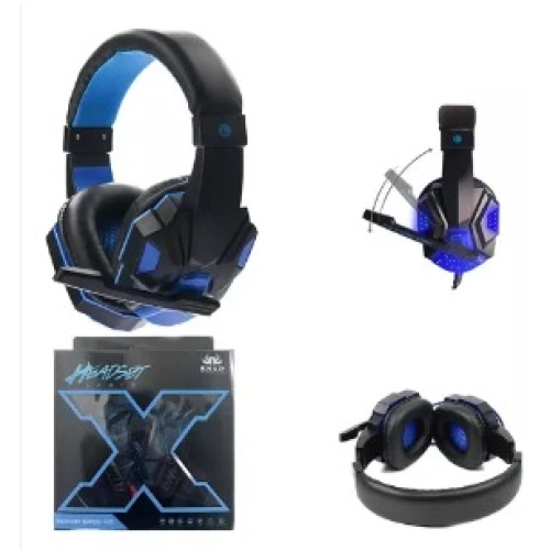 Fone de Ouvido Over Ear Gamer Knup Luz Led KP-397