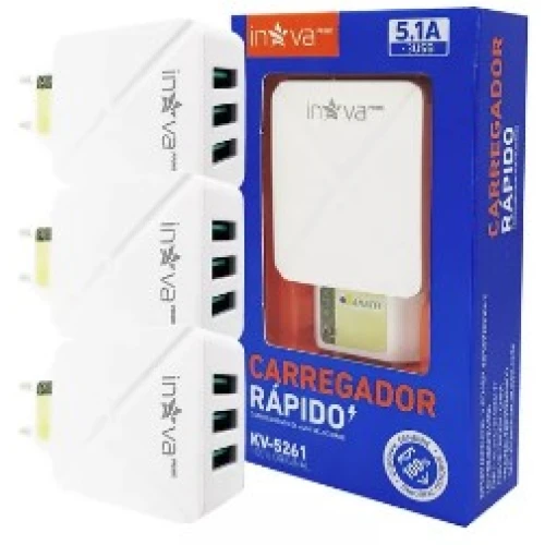 Fonte Carregador Inova 5.1A 3USB