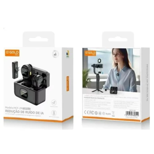 Microfone de Lapela Tipo C X Gold Pro Redução de Ruído MCF-29