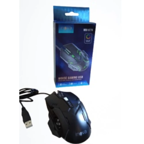Mouse Gamer USB Luzes Led Coloridas Inova MOU-8776