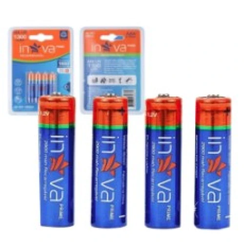 Pilha AAA 1.2V 1300mAh Inova Prime Recarregável Cell-12079 **4 unidades