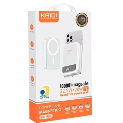 Power Bank Magnético Kaidi 1000mAh 22.5W +20WPD KD-998