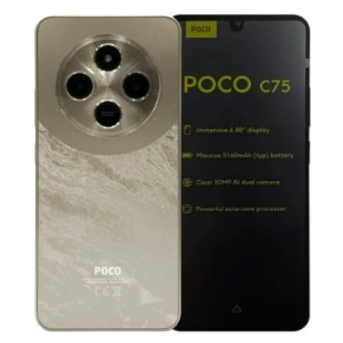 Smartphone Xiaomi Poco C75 8GB Ram 256GB 6.74'' Gold ** Versão Global