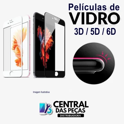 Película de Vidro 3D 5D 6D Iphone 14 Pro Max Preta