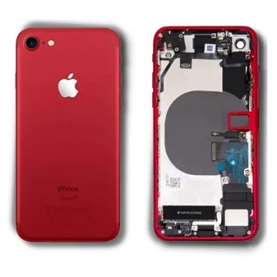 Carcaça com Flex Iphone 8g A1863 A1905 A1906 Vermelha